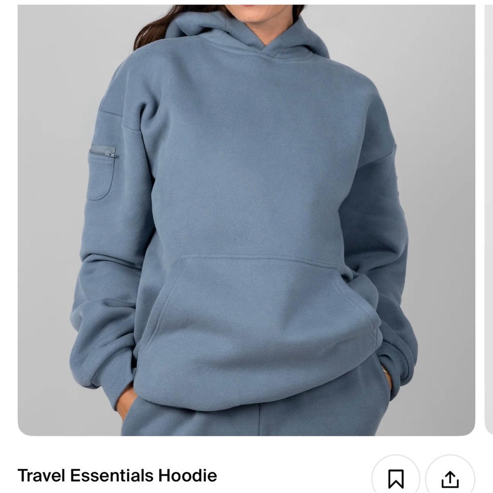 Comfrt Travel Essentials Sky Blue Hoodie
